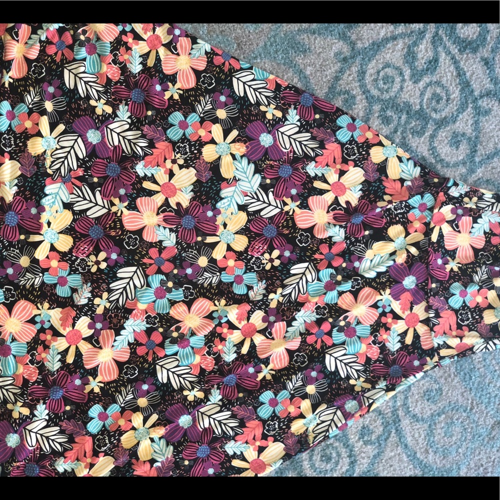 LLR black Floral maxi skirt size Xs